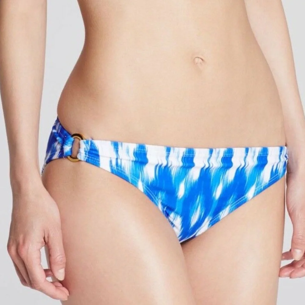 NWT $78 SHOSHANNA PETITE BAJA IKAT BLUE BOTTOM - Picture 1 of 9